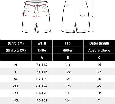 WORK IDEA Men's Quick-Drying Swimming Trunks with Print 100% Polyester - Summer Beach Board Shorts