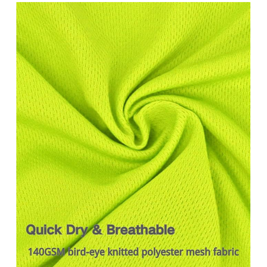 WORK IDEA Safety T Shirt for Women Reflective Tape High Visibility Shirt Work Construction Short Sleeve