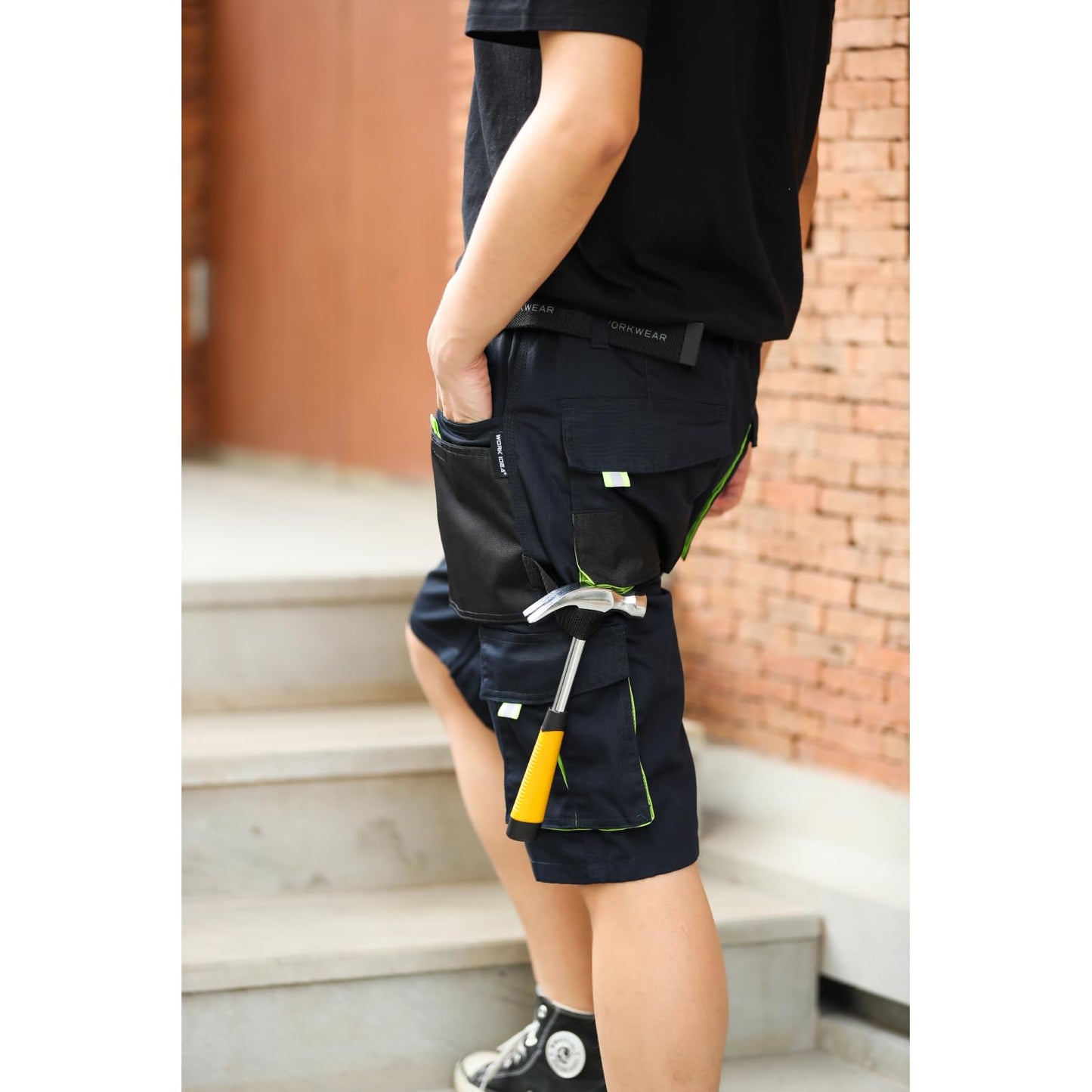 WORK IDEA Short Men's Work Shorts Multi Pocket Men's Cargo Trousers for Summer