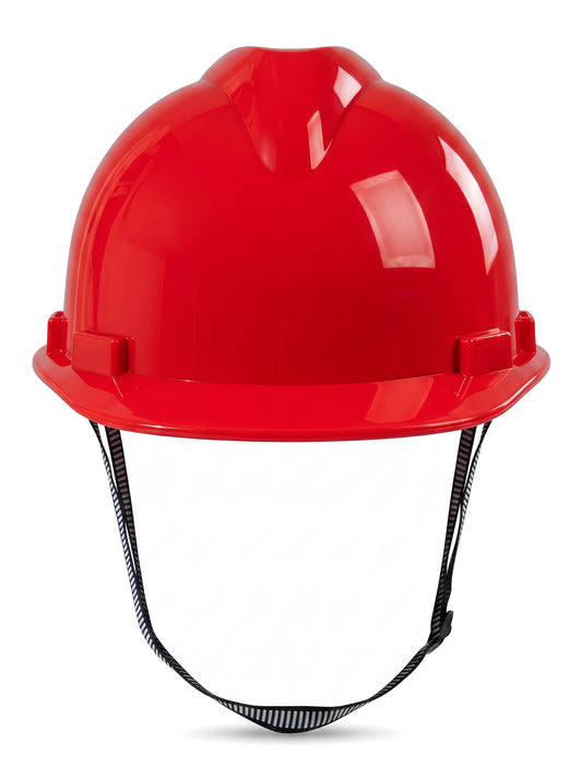 WORK IDEA Safety Helmet Red ABS Hard Hat Adjustable Breathable Construction Work Helmet