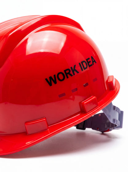 WORK IDEA Safety Helmet Red ABS Hard Hat Adjustable Breathable Construction Work Helmet