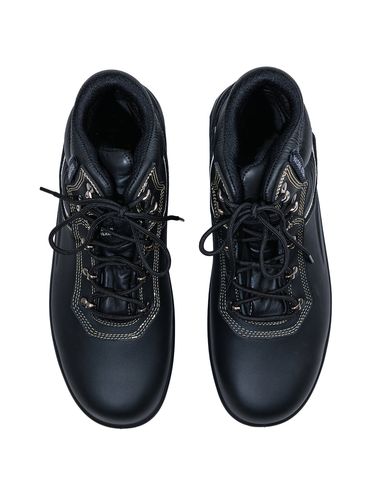 WORK IDEA High‑Top Safety Work Boots Genuine Leather Steel Toe Anti‑Slip Industrial Safety Shoes