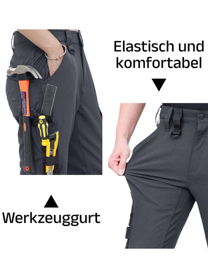WORK IDEA Women's Slim Fit Stretch Work Shorts Durable Elegance for Highest