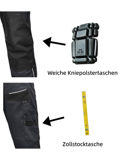 WORK IDEA Men's Stretch Work Trousers with Multiple Pockets and Tool Pockets