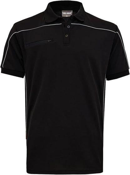 Men's Polo Shirt Work Short Sleeve Work Shirt 100% Polyester with Contrast Colours