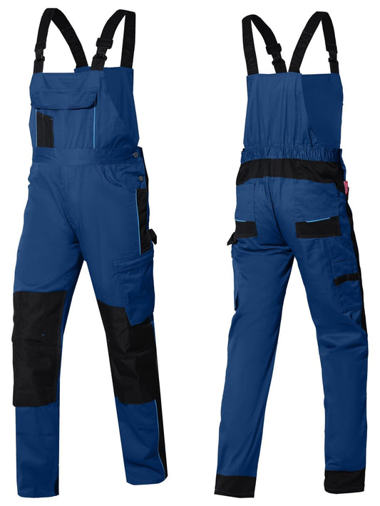 WORK IDEA Mens Stretch Work Dungarees with Multiple Pockets and Tool Pockets