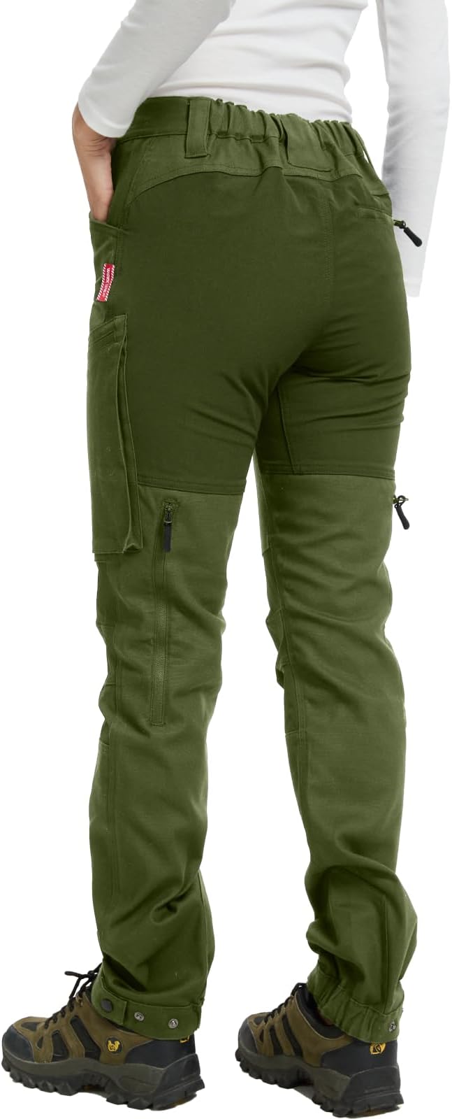 WORK IDEA Women's Hiking Trousers, Stretch Slim Fit, Water Resistant, Outdoor Hiking Trousers