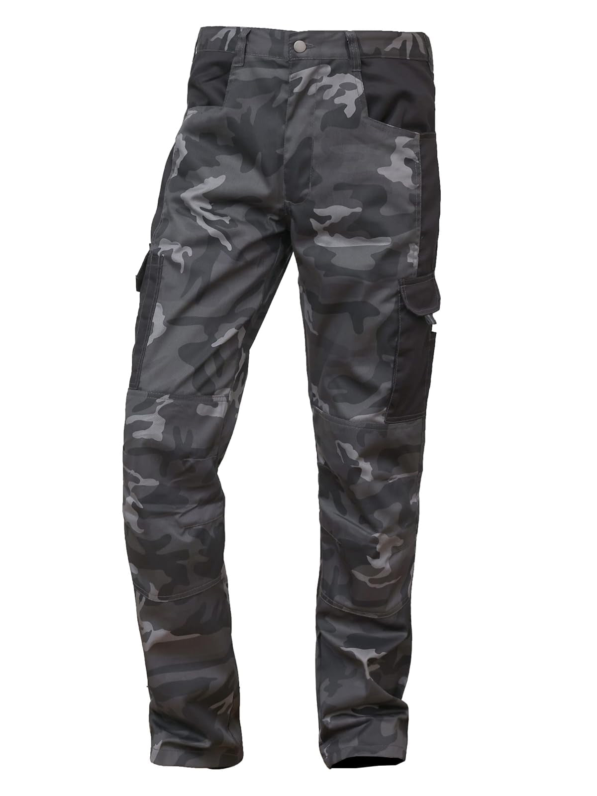WORK IDEA Mens Work Trousers - Camouflage Trousers Mens Cargo Trousers with Inside Knee Pockets