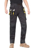 WORK IDEA Men's Work Trousers, Trousers with Multifunctional Pockets, Trousers with Removable Flight Pockets, Oxford Knee Pockets, Cotton Stretch Trousers