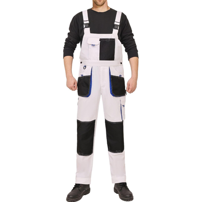 WORK IDEA Men's Bib Overalls Work Overalls with Knee Pad Pockets