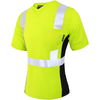 WORK IDEA Safety T Shirt for Women Reflective Tape High Visibility Shirt Work Construction Short Sleeve