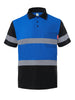 WORK IDEA Polo Shirt for Men High Visibility Reflective Work Shirt with Pockets for Construction