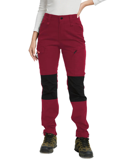 WORK IDEA Women's Hiking Trousers, Stretch Slim Fit, Water Resistant, Outdoor Hiking Trousers