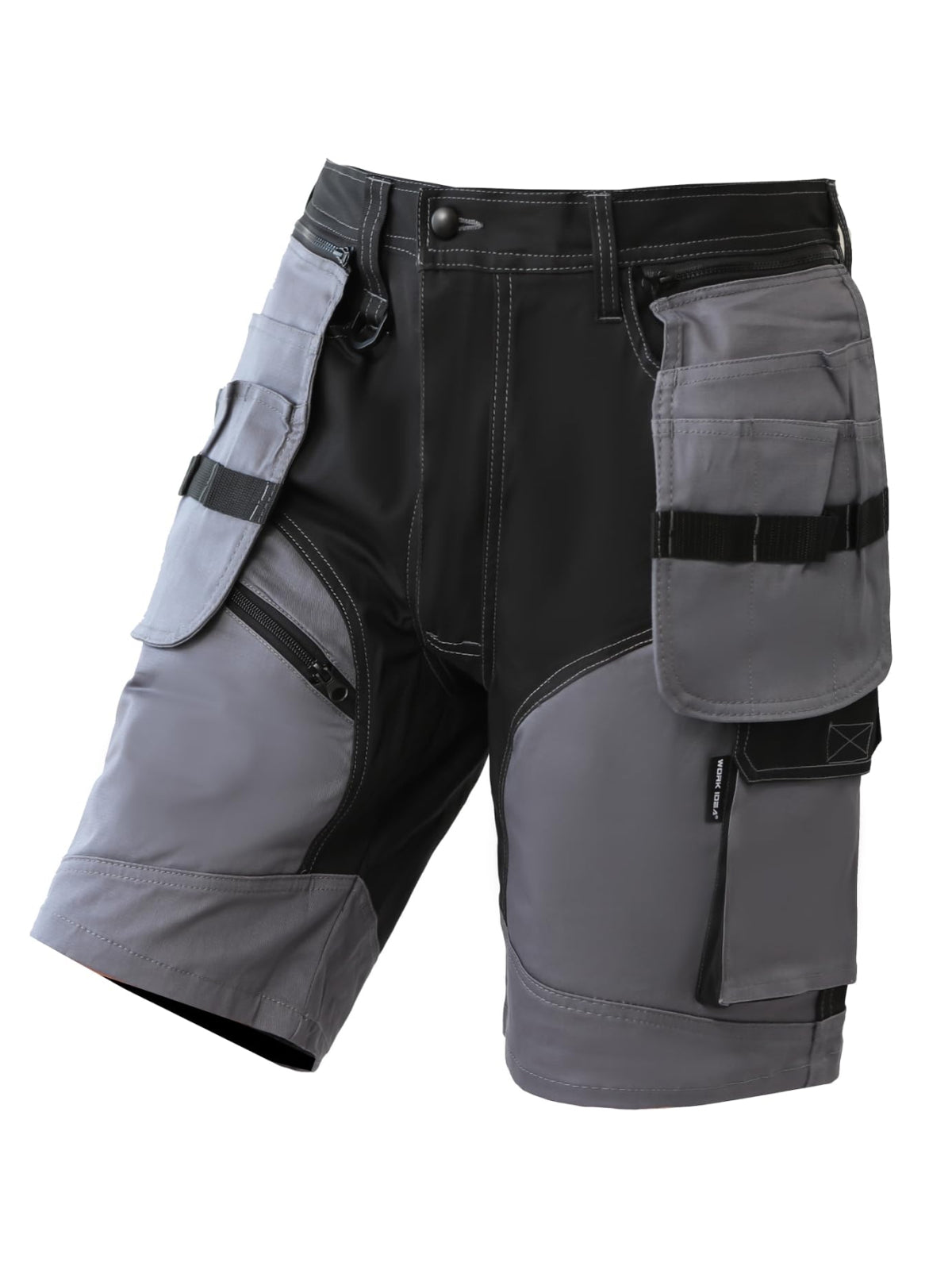 WORK IDEA Builder Work Shorts for Men - Durable Summer Combat Shorts - Multi Pocket Detachable Flight Pocket Shorts