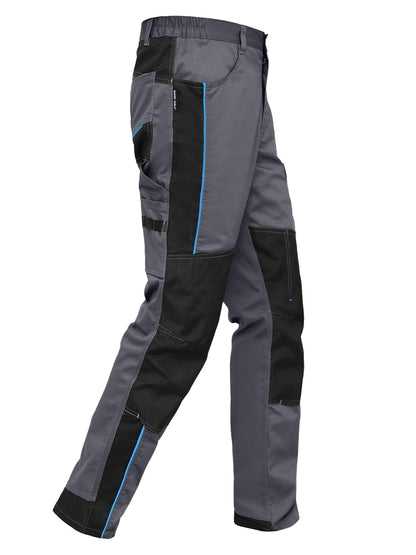 WORK IDEA Men's Stretch Work Trousers with Multiple Pockets and Tool Pockets