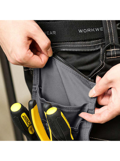 WORK IDEA Builder Work Shorts for Men - Durable Summer Combat Shorts - Multi Pocket Detachable Flight Pocket Shorts
