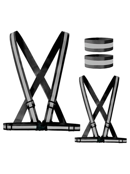 WORK IDEA Pack of 2 High Visibility Vest, Reflective Vest Certificate, Adjustable Vest for Cycling, Running, Hiking or Outdoor Use