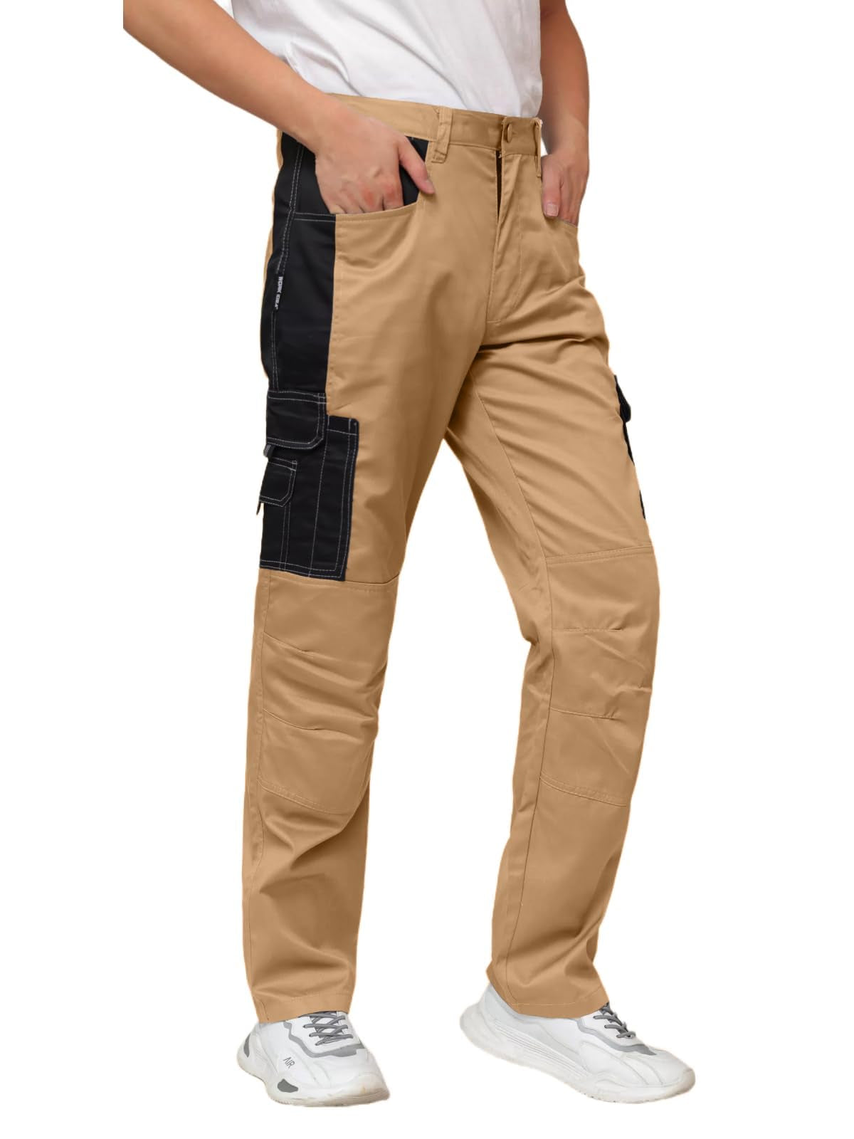 WORK IDEA Mens Work Trousers - Camouflage Trousers Mens Cargo Trousers with Inside Knee Pockets