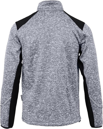 WORK IDEA Men's Knitted Fleece Jacket, Fleece Cardigan, Breathable Outdoor Fleece Jackets for Men, Warm and Lightweight Knitted Fleece Jacket with Zip