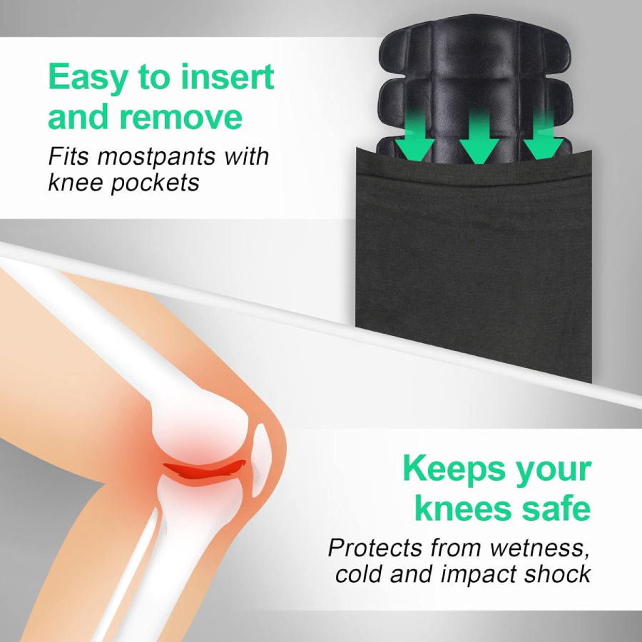 WORK IDEA 3 Pairs Knee Pad Inserts for Work Pants,Cargo Pants Knee Pads,Gardening Knee Pads