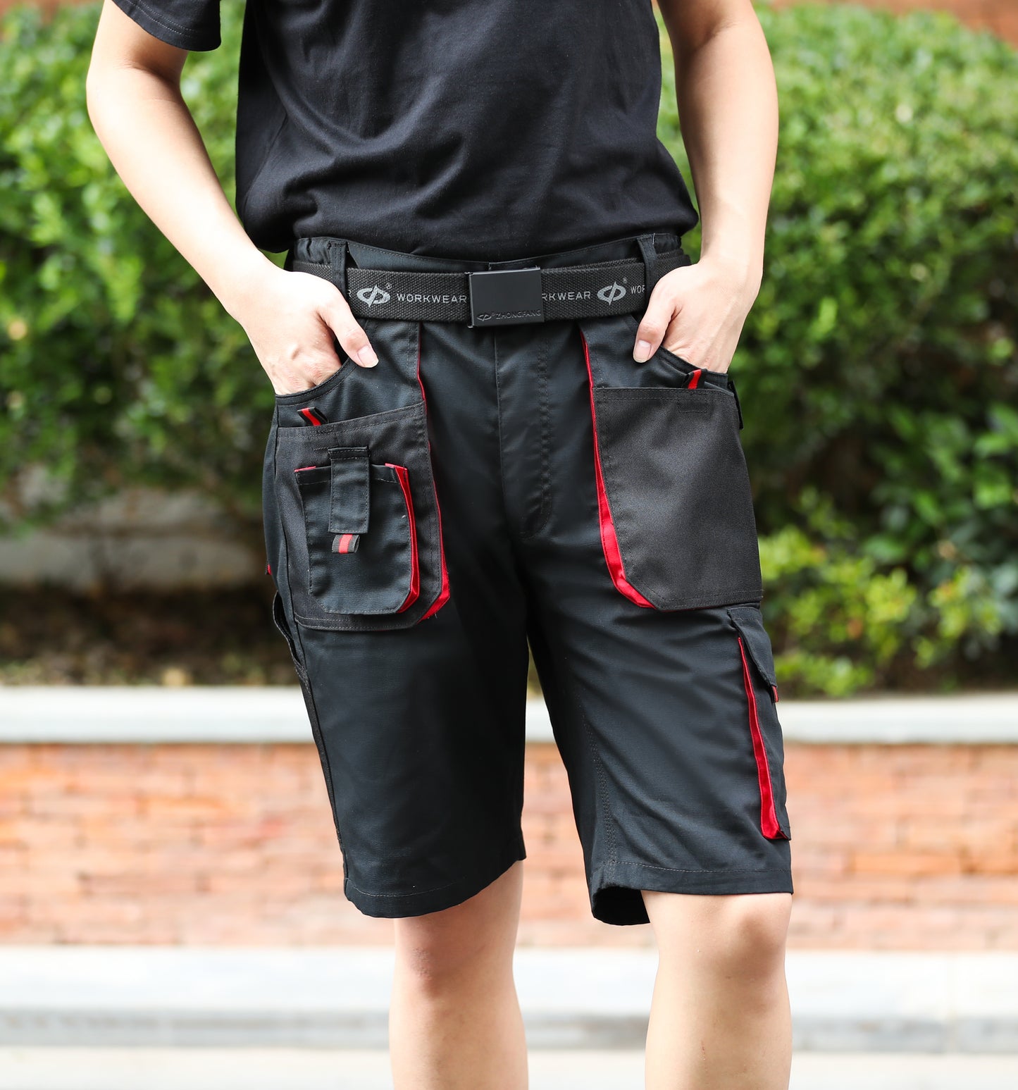 WORK IDEA Short Men's Work Shorts Multi Pocket Men's Cargo Trousers for Summer