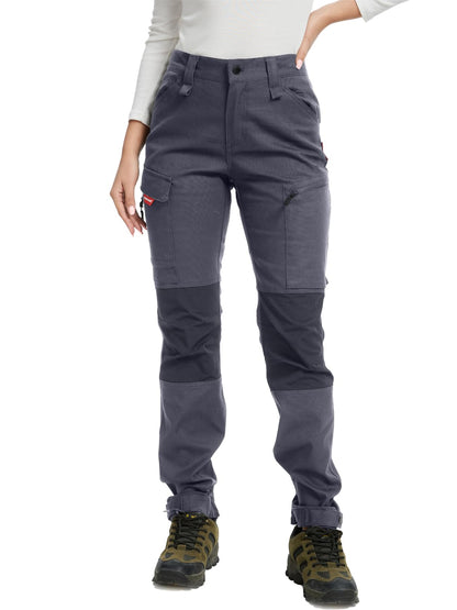 WORK IDEA Women's Hiking Trousers, Stretch Slim Fit, Water Resistant, for Outdoor Activities