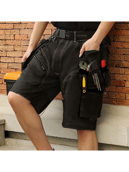 WORK IDEA Builder Work Shorts for Men - Durable Summer Combat Shorts - Multi Pocket Detachable Flight Pocket Shorts