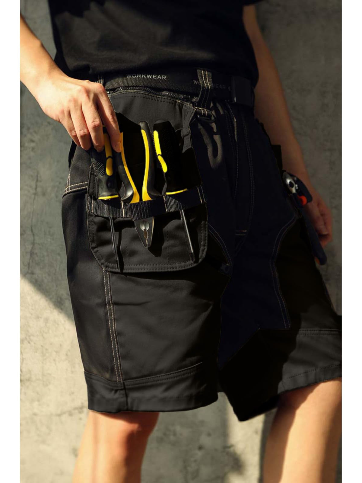 WORK IDEA Builder Work Shorts for Men - Durable Summer Combat Shorts - Multi Pocket Detachable Flight Pocket Shorts