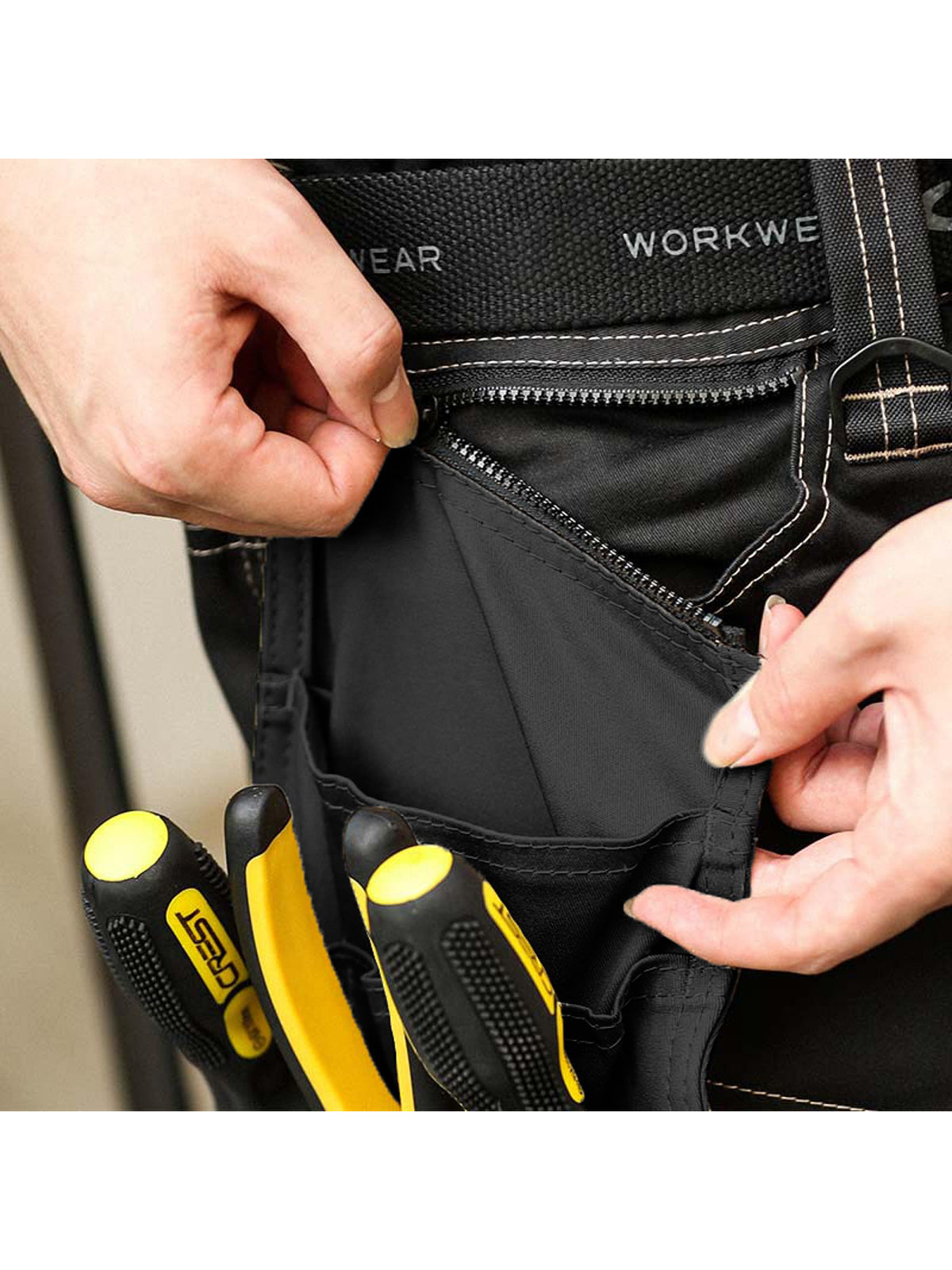 WORK IDEA Builder Work Shorts for Men - Durable Summer Combat Shorts - Multi Pocket Detachable Flight Pocket Shorts