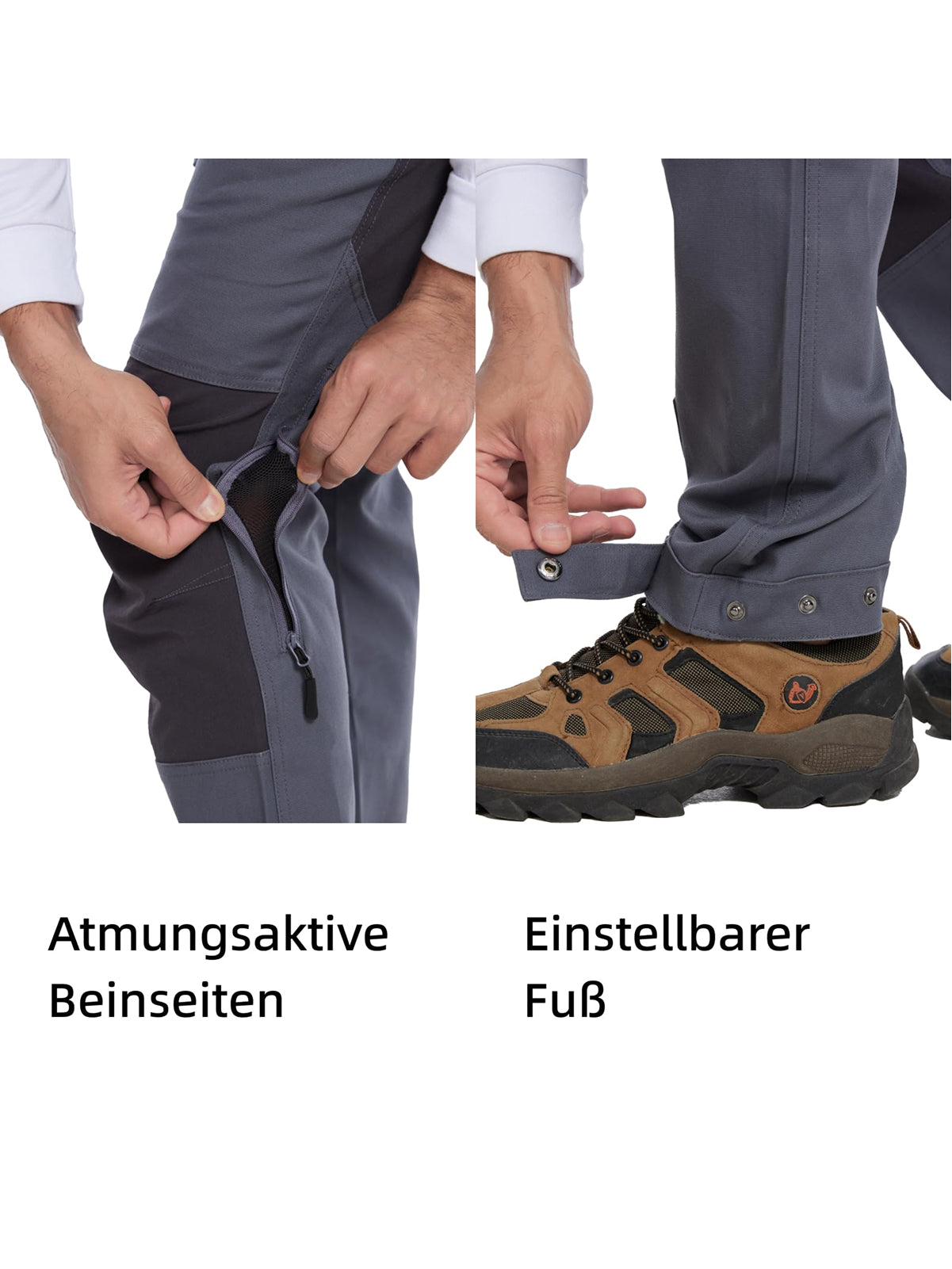 WORK IDEA Women's Hiking Trousers, Stretch Slim Fit, Water Resistant, Outdoor Hiking Trousers