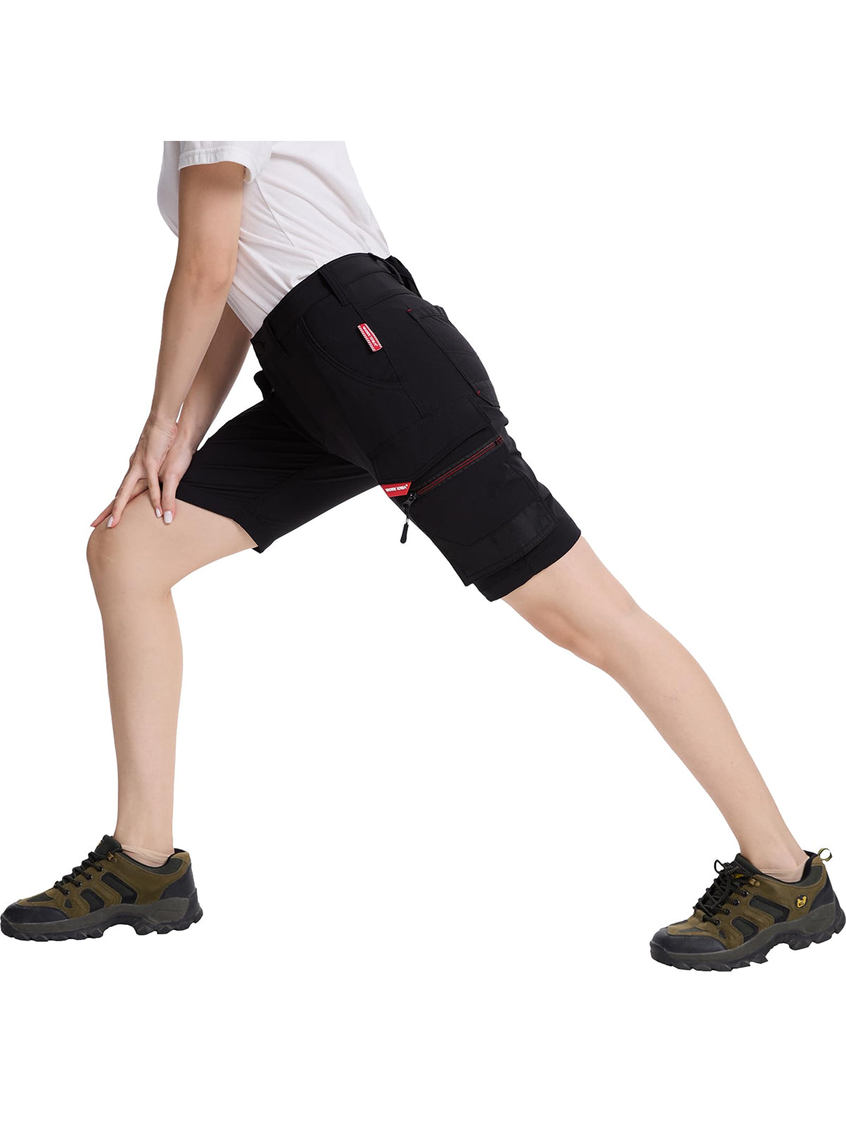 WORK IDEA Women's Slim Fit Stretch Work Shorts Durable Elegance for Highest