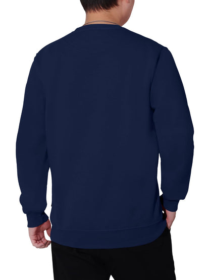 WORK IDEA Men's Crewneck Sweatshirt Work Wear Pullover Men's Basic Work Jumper