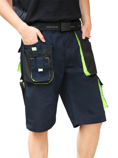 WORK IDEA Men's Stretch Work Shorts with Numerous Pockets and Tool Pockets