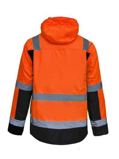 WORK IDEA Versatile 3-in-1 Work Jacket with Reflectors - Waterproof, Windproof, Breathable - Ideal Winter Work Wear and Hi-Vis Jacket for All Seasons