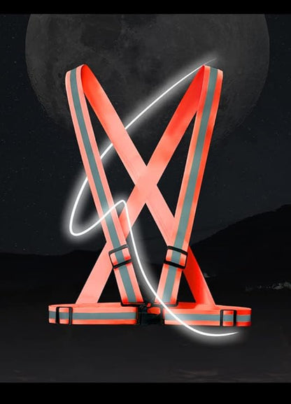 WORK IDEA Pack of 2 High Visibility Vest, Reflective Vest Certificate, Adjustable Vest for Cycling, Running, Hiking or Outdoor Use