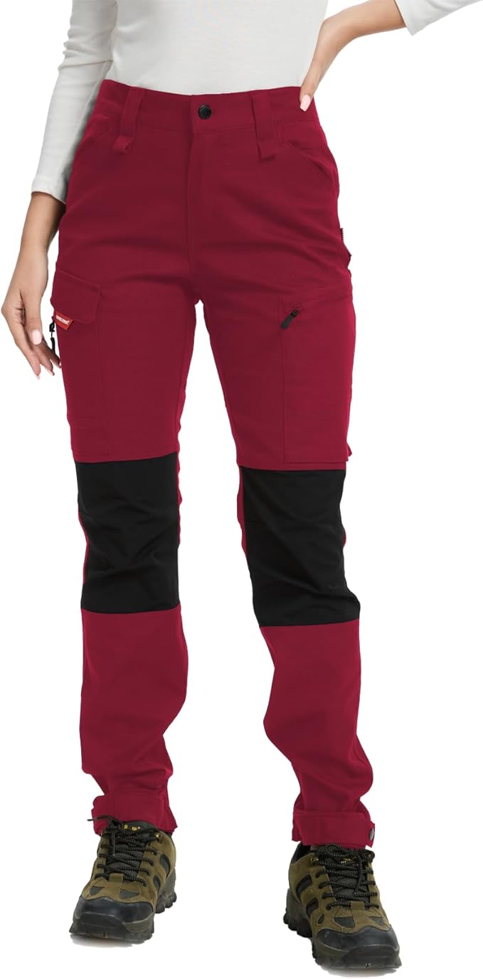 WORK IDEA Women's Hiking Trousers, Stretch Slim Fit, Water Resistant, Outdoor Hiking Trousers