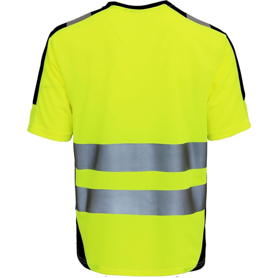 WORK IDEA Hi Vis Reflective Safety Shirts for Men Short Sleeve Mens Construction Work Class 2 Shirt