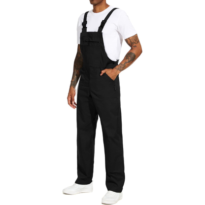 WORK IDEA Men's Bib Overalls Workwear Fashion Lightweight Jumpsuit with Pockets