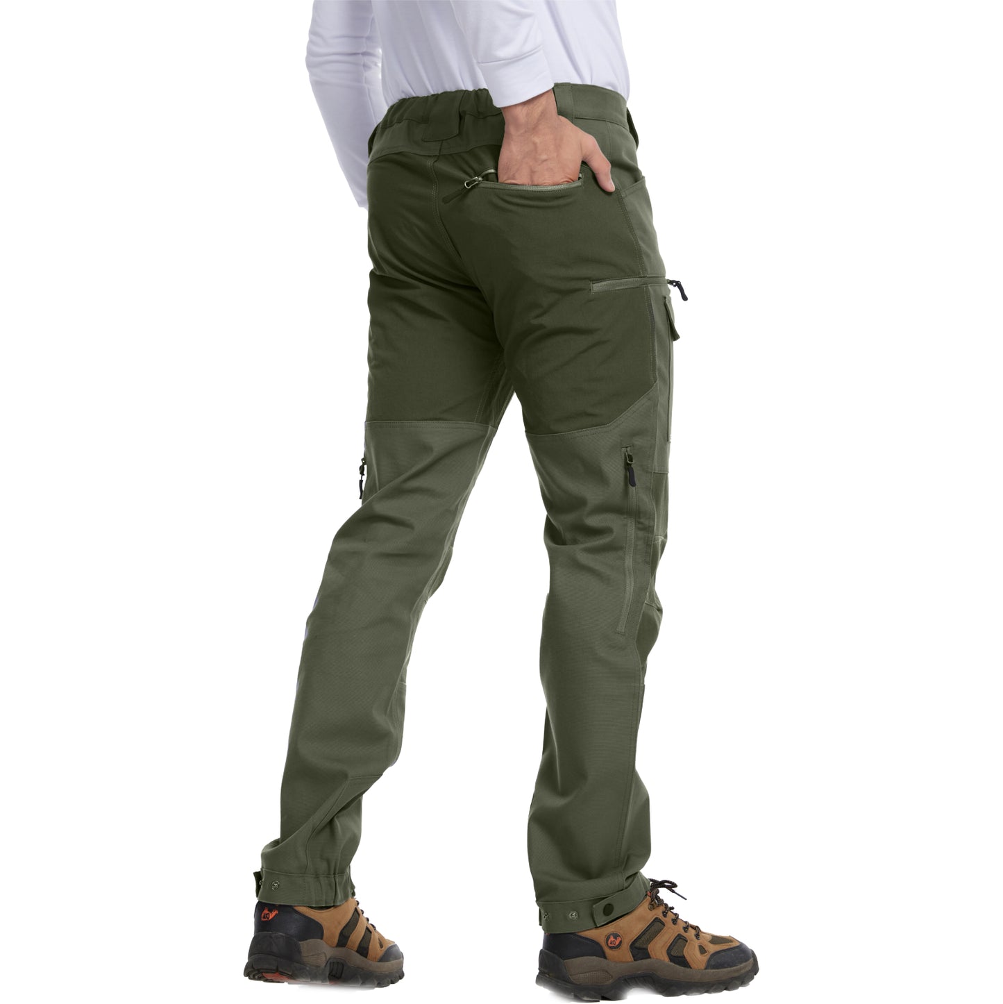 WORK IDEA Men's Hiking Trousers Stretch Slim Fit Waterproof Outdoor Hiking Trousers