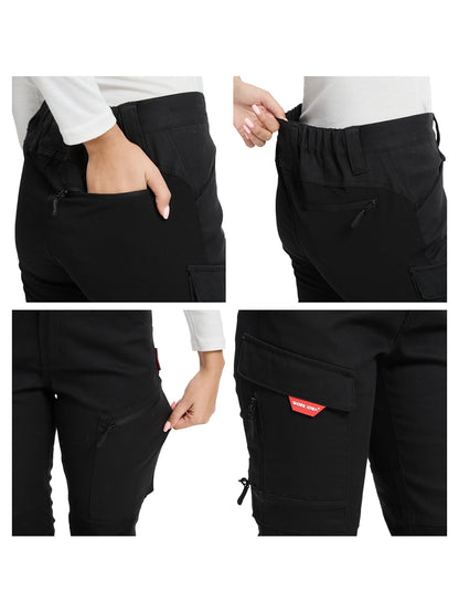 WORK IDEA Women's Hiking Trousers, Stretch Slim Fit, Water Resistant, Outdoor Hiking Trousers