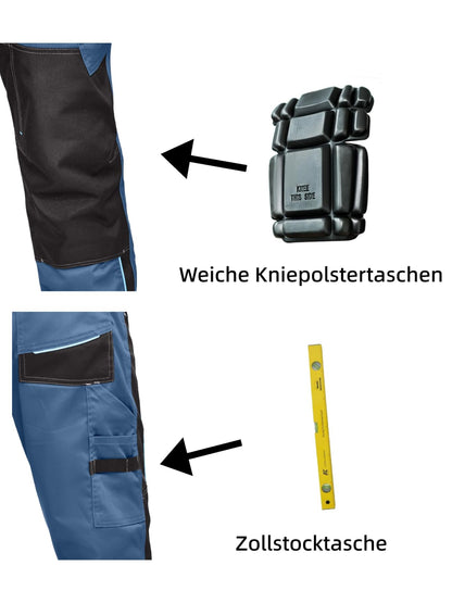 WORK IDEA Men's Stretch Work Trousers with Multiple Pockets and Tool Pockets