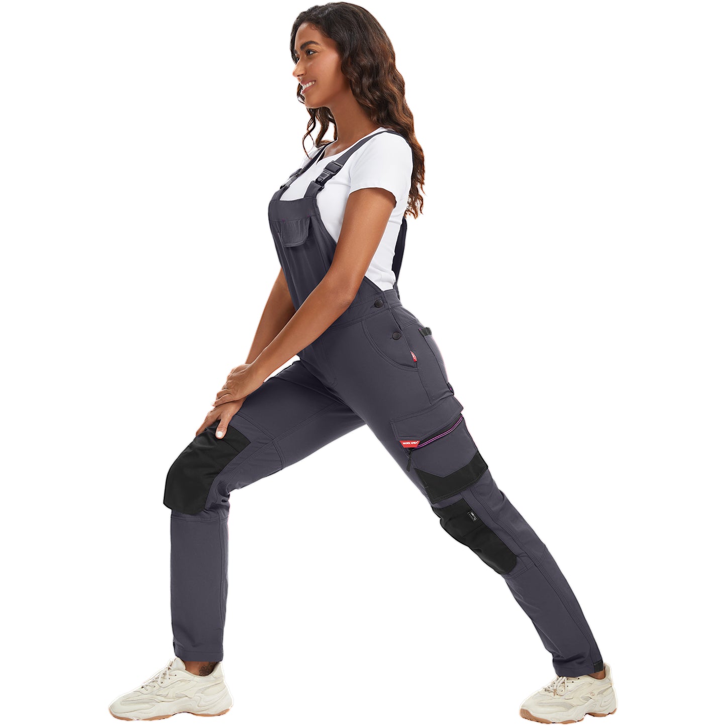 WORK IDEA Damen-Arbeitslatzhose mit guter Dehnbarkeit, vielen Taschen und teilweiser Verwendung von Cordura-Gewebe für erhöhte Abriebfestigkeit, geeignet für Verschiedene Arbeitsumgebungen