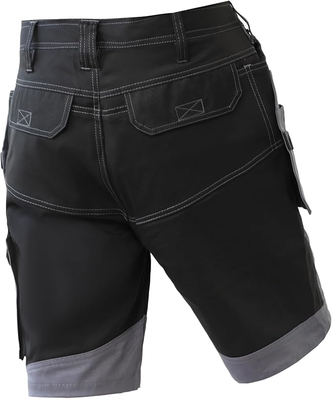 WORK IDEA Builder Work Shorts for Men - Durable Summer Combat Shorts - Multi Pocket Detachable Flight Pocket Shorts