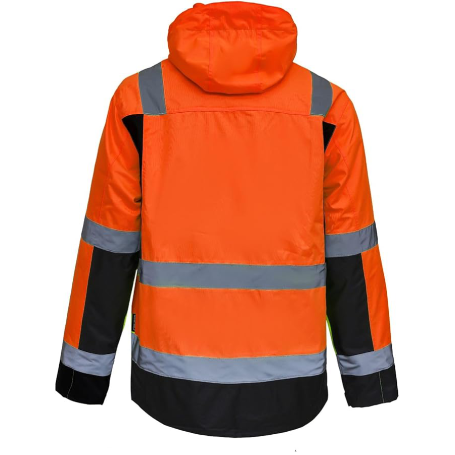 WORK IDEA High Visibility Reflective Jackets for Men Hi Vis Weatherproof 4- in-1