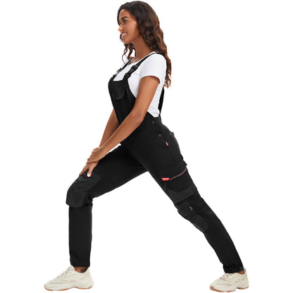 WORK IDEA Damen-Arbeitslatzhose mit guter Dehnbarkeit, vielen Taschen und teilweiser Verwendung von Cordura-Gewebe für erhöhte Abriebfestigkeit, geeignet für Verschiedene Arbeitsumgebungen