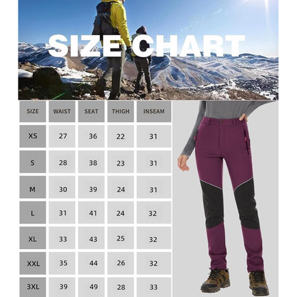 WORK IDEA Women's Snow Ski Pants Outdoor Winter Hiking Pants Fleece Lined Water Resistant