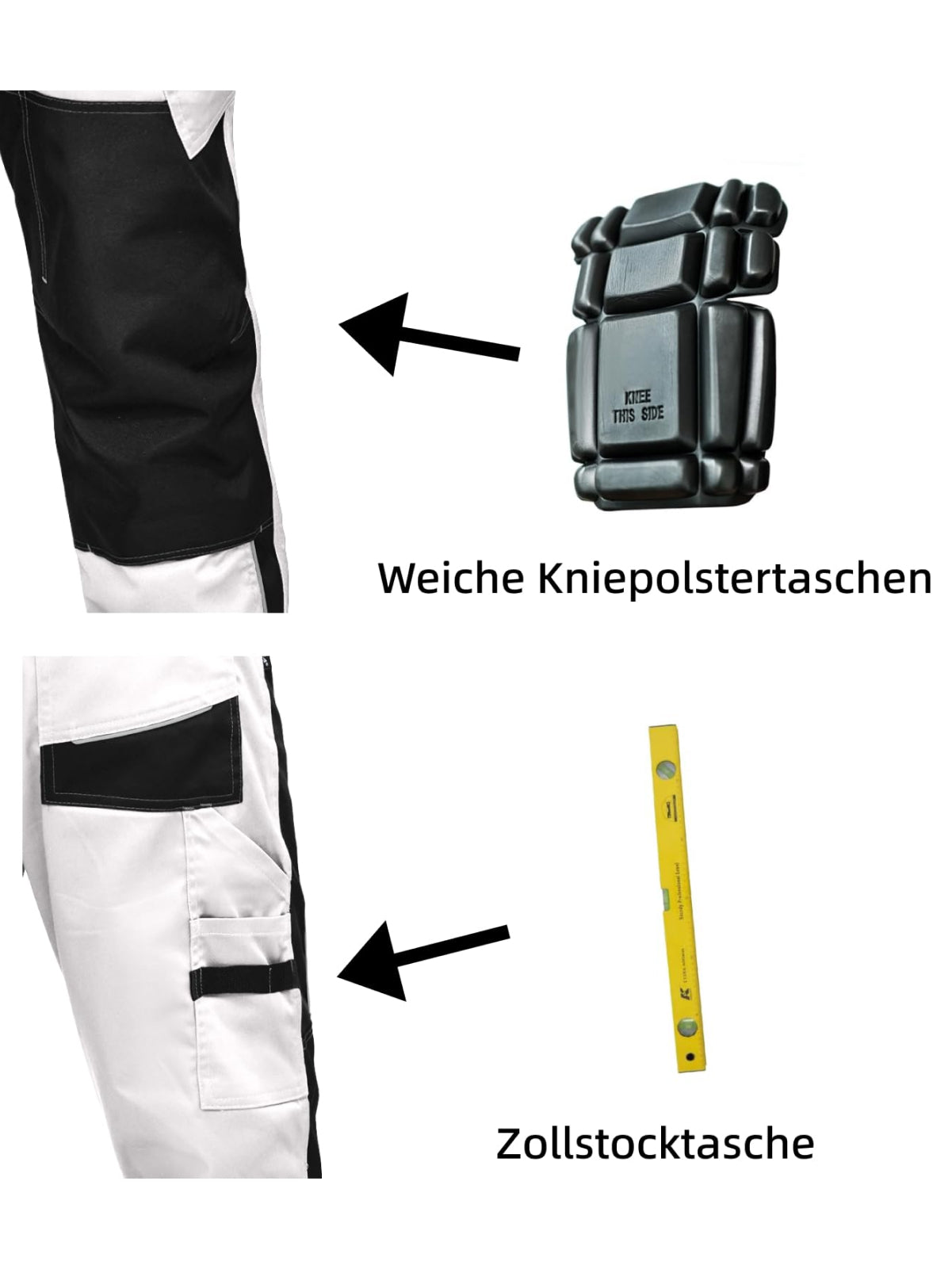 WORK IDEA Men's Stretch Work Trousers with Multiple Pockets and Tool Pockets