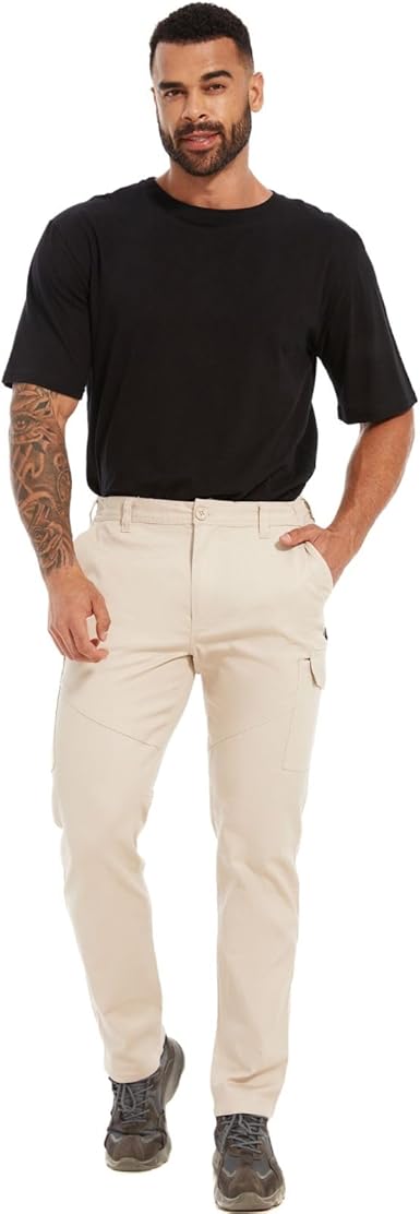 WORK IDEA Men's Work Pants Carpenter Pant Straight Fit Utility Cargo Carpenter Pant with Hammer Loop