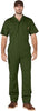 WORK IDEA Men's Short-Sleeve Work Coveralls - Lightweight Cotton-Blend Jumpsuit with Elastic Waistband, Ideal for Mechanics