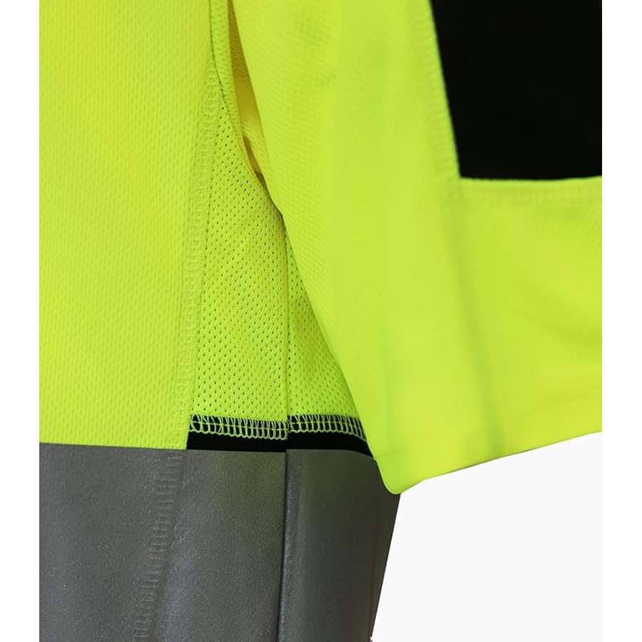 WORK IDEA Hi Vis Reflective Safety Shirts for Men Short Sleeve Mens Construction Work Class 2 Shirt